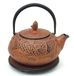Fish Pattern Teapot w/Trivet